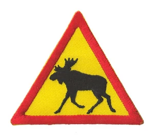 Patch écusson patche danger élan caribou reine thermocollant badge - Picture 1 of 6