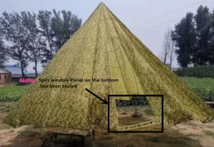 Dosel de paracaídas militar de camuflaje verde diámetro redondo 10 m/33 ft - Imagen 1 de 8