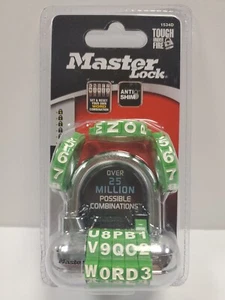 Master Lock Padlock 1534D - Contraseña Plus Combo Bloqueo Verde y Blanco - SELLADO - Imagen 1 de 5