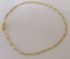 Gold Ankle Chain - 18ct Yellow Gold Ankle Figaro Chain (2.4g)
