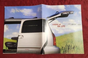 2000 NISSAN QUEST 3 MODELS GXE, GLE  18 PAGES AND SE 9 BY 11 INCH BROCHURE - Picture 1 of 4
