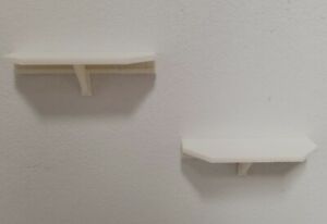 Two 6" x 2" Small White Wall Shelves No Hole No Nail install uses 3M Command