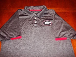 GEORGIA BULLDOGS KURZARM GRAU PERFORMANCE POLO GOLF SHIRT XXL SCHÖN - Bild 1 von 5
