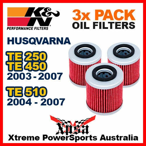 PACK 3 FILTROS DE ACEITE K&N HUSQVARNA TE 250 TE 450 03-2007 TE 510 04-2007 KN 154 MX Foto 1 de 1