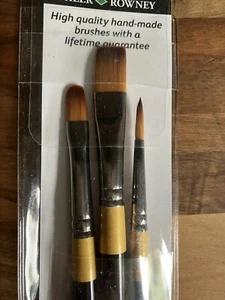 Daler Rowney System 3 Acrylic Brush Pack Set 300 Round Flat Filbert - Picture 1 of 4