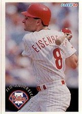 1994 Fleer Philadelphia Phillies Baseball Card #588 Jim Eisenreich