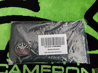 SCOTTY CAMERON MEMBER CLUB 2021 GOLF CASH BAG GRAY/RED/BLACK⛳⛳⛳ - Image 1 of 3