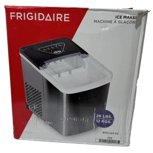 Máquina de encimera Frigidaire, produce 26 libras de hielo por día, acero inoxidable - Imagen 1 de 8