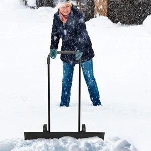 MOTOOS 99*20cm Black Steerable man-powered snowplough - Picture 1 of 8