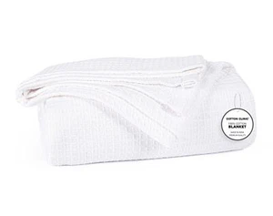 Waffle Bed Blanket - 100% Cotton All Season Soft Breathable Lightweight - Per... - Picture 1 of 8