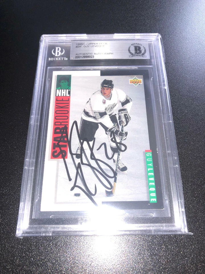 Guy Leveque Signed 1993-94 Upper Deck Card #246 Los Angeles Kings BAS Slabbed - Image 1 of 1