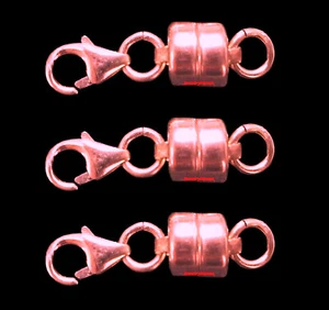 (3) 5,5 mm ROSE 14k Gold GEFÜLLTER STARKER MAGNETVERSCHLUSS 3/4" Verlängerung 8 mm Karabiner - Bild 1 von 4