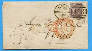 GREAT BRITAIN- 1862 6 p. su lettera da MANCHESTER a Venezia. (296677) - Picture 1 of 2