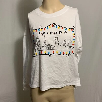 Camisa Fea Navidad Amigos Luces Nueva York Skyline Top Blanco Juniors Mujer S Foto 1 de 4