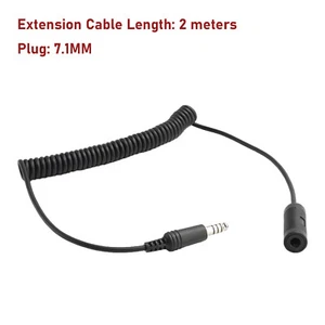 7.1mm Plug Extension Cable Tactical Headphone for TAC-SKY U-92A/U to U-174/U - Zdjęcie 1 z 15