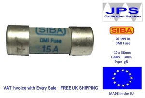 SIBA 50 199 06 15A 5019906 DMI Sicherung Multimeter 1000V Ultra Rapid JPSF075 - Bild 1 von 5