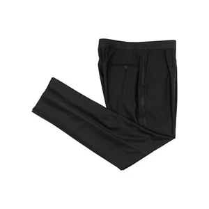 1250$ ISAIA NAPOLI Black Navy Hand-Sewn Tuxedo Dress Pant Wool 42 US / 58 EU - Picture 1 of 3