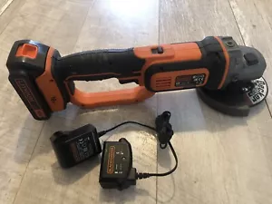 Black+Decker BCG720 Cordless 18v Angle Grinder +Battery & Charger Sparsely Used - Picture 1 of 10