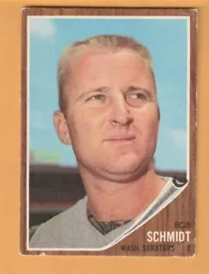 Bob Schmidt Washington Senators 1962 Topps #262 St. Louis Missouri - Imagen 1 de 2