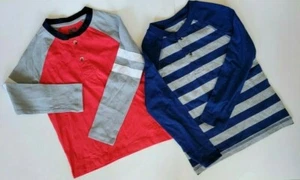 2 Spotted Zebra Boys Long Sleeve Shirts Red Blue Size XS NWOT - Picture 1 of 11