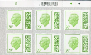 GB NEW M25L SBP2i 20p DATA MATRIX COUNTER SHEET CHARLES DEFINITIVE CYL OR DATE - Afbeelding 1 van 6