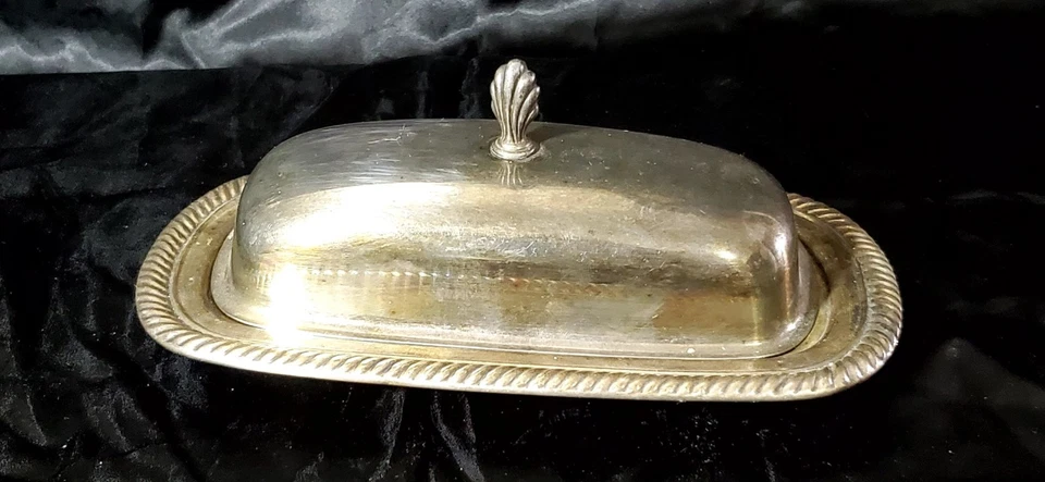 Plato de mantequilla WM Rogers marcado de colección con cubierta plateada juego de 2 piezas 887 ENVÍO GRATUITO Foto 1 de 4