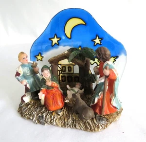 Weihnachten Krippe Teelicht Kerzenhalter Heilige Familie Urlaub Geschenk - Bild 1 von 10
