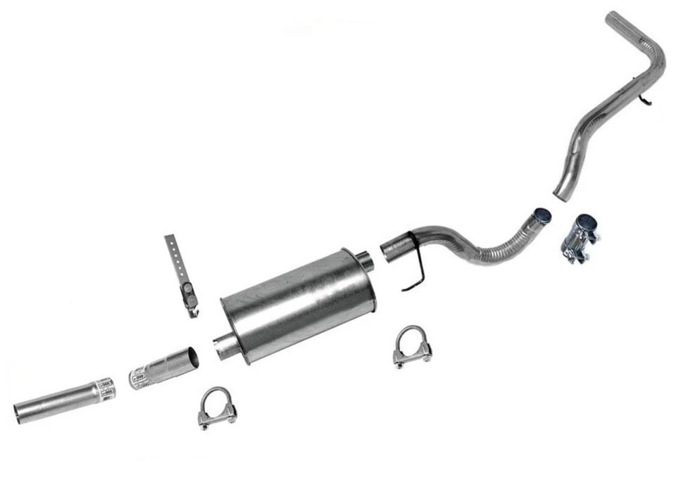 Sistema de escape de tubo silenciador para camioneta Dodge Dakota 112 y 124" distancia entre ejes 92-96 Foto 1 de 4