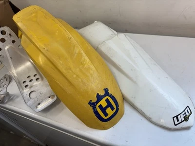 04 Husqvarna TC 450 plástico guardabarros placa de deslizamiento Foto 1 de 4