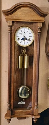 Kieninger 4 Bells Moonphase Vienna Regulator Wall Clock - Image 1 of 4