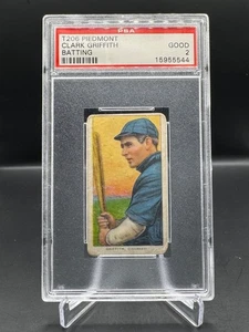 1909-11 T206! CLARK GRIFFITH! “BATTING” CINCINNATI REDS! PSA 2! #15955544 - Picture 1 of 2