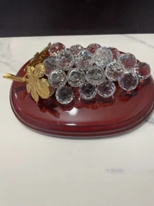 SWAROVSKI CRYSTAL 23 GRAPES GOLD & DISPLAY STAND SPARKLING FRUIT THEME EXC COND - Picture 1 of 13