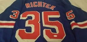 HOFer Mike Richter signiert blau XL Ranger Trikot JSA COA WP035919 - Bild 1 von 5