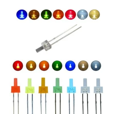 LED 2mm Tower diffus und klar LEDs langer Kopf 7 Farben, Menge und Set AUSWAHL - Bild 1 von 4