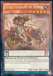 1x Yugioh - Steel Cavalry Of Dinon - BOSH-EN000 - 1st Ed. - Rare - Mint - Picture 1 of 1