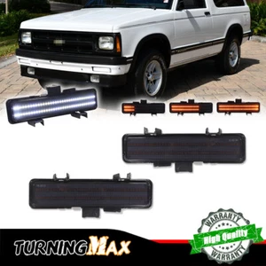 Smoke Switchback LED DRL Signal Lights Set For 83-93 Chevy S-10 / 82-90 GMC S-15 - Picture 1 of 11