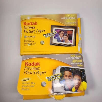 Lote de papel fotográfico de alto brillo KODAK Premium Ultima 4x6 Foto 1 de 4