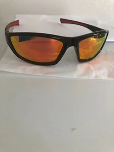 New Sunglasses for Men and Woman frame Black with orange Lens orange - Picture 1 of 4