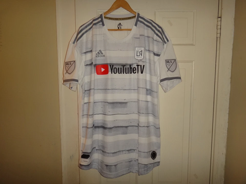 Men's Adidas LAFC Los Angeles FC 2019 MLS White Authentic Jersey Size XL