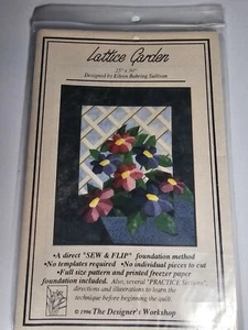 Lattice Garden Quilt Pattern Designers Workshop Vintage 1996 unbenutzt - QP3 - Bild 1 von 2