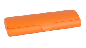 Schönes Aluminium-Brillenetui mit Schnappverschluss "XENA" in Orange klein/groß - Bild 1 von 3