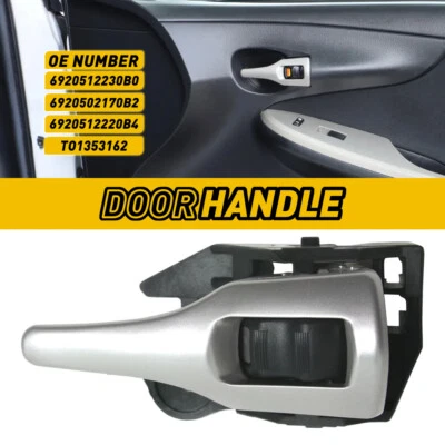 Manija de puerta para Toyota Corolla 2009-2013 interior delantera o trasera derecha negra/plateada Foto 1 de 4