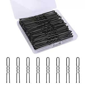 U Shaped Hair Pins, 100PCS 2.4Inch Bun Hair Pins for Women Kids Girls Hairdressi - Picture 1 of 12