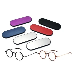 Gafas de lectura plegables portátiles redondas anti-luz azul con estuche +1.0 ~ 4.0 - Imagen 1 de 19