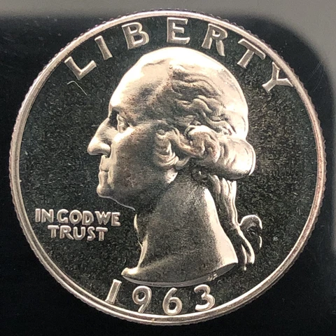 1963 Proof Washington Quarter - 90% Silver Cover