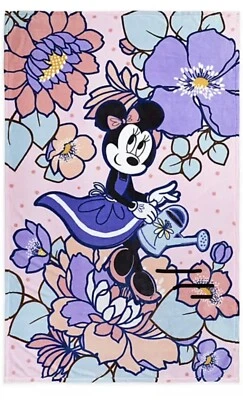 Disney Vera Bradley Minnie Mouse Jardín Fiesta 50" x 80" Peluche Manta Nueva con Etiquetas Foto 1 de 4