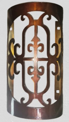 Copper Wall Sconce Half Cylinder Light Cover Santa Barbara Spanish Revival - Image 1 of 4