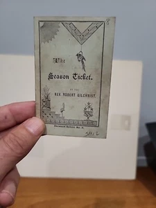 1800's The Season Ticket Rev. Robert Gilchrist Tract Booklet Snowden Series - Picture 1 of 4