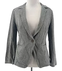Chaqueta Blazer Mujer Betabrand Gris Tejido de Cesta Trascendente Manga Larga Pequeña - Imagen 1 de 5