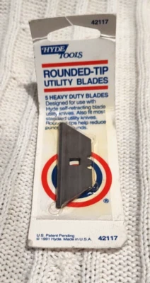 Hyde Tools lâmina utilitária ponta arredondada modelo #42117 pacote com 5 lâminas - Imagem 1 de 4